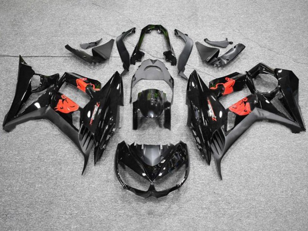 2010-2016 Glossy Black Matte Black Red Bull Kawasaki Z1000SX Motorcycle Fairings UK