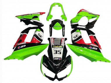 Buy 2010-2016 Green Red Glossy Black Elf 35 Kawasaki Z1000SX Motorcycle Fairings UK