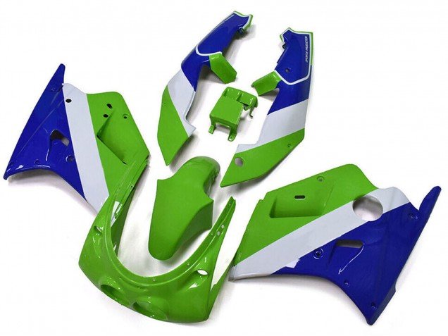 1989-1990 Green White Blue Kawasaki ZXR250 Motorcycle Fairings UK