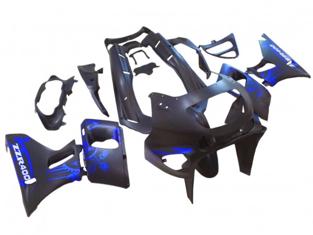 1993-2007 Matte Black Blue Kawasaki ZZR400 Motorcycle Fairings UK