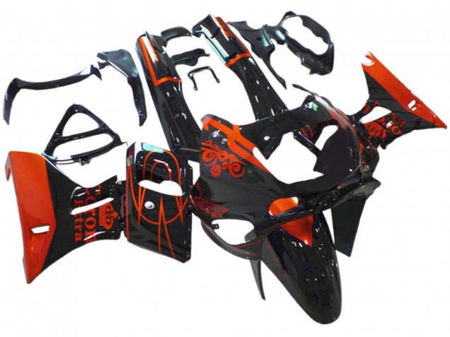 1993-2007 Glossy Black Red Corona Extra Kawasaki ZZR400 Motorcycle Fairings UK