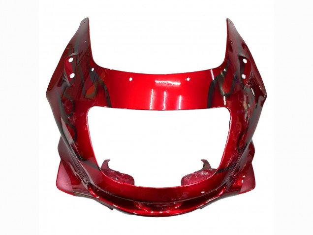1993-2007 Red Black Flame Kawasaki ZZR400 Motorcycle Fairings UK