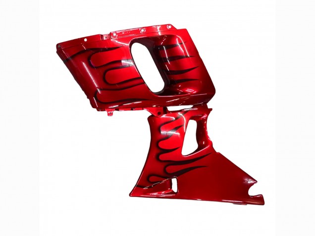 1993-2007 Red Black Flame Kawasaki ZZR400 Motorcycle Fairings UK