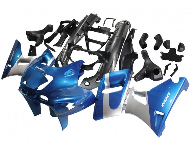 1993-2007 Blue Silver Black Kawasaki ZZR400 Motorcycle Fairings UK