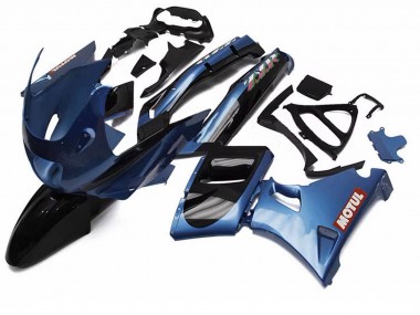 Buy 1993-2007 Blue Black Red Motul Kawasaki ZZR400 Motorcycle Fairings UK
