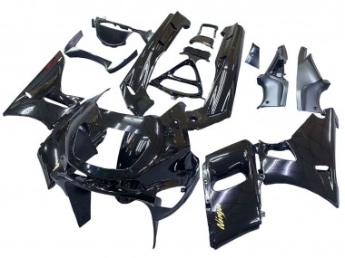 Buy 1993-2007 Glossy Black Gold Ninja Kawasaki ZZR400 Motorcycle Fairings UK