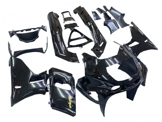 1993-2007 Glossy Black Gold Ninja Kawasaki ZZR400 Motorcycle Fairings UK