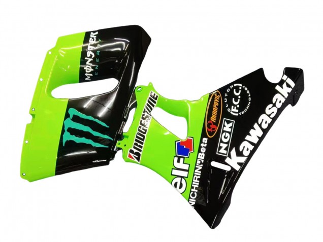 1993-2007 Green Glossy Black Blue Monster Elf Touch4 Bridgestone Kawasaki ZZR400 Motorcycle Fairings UK