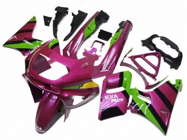 Buy 1993-2007 Deep Pink Green EVA Racing Kawasaki ZZR400 Motorcycle Fairings UK