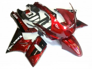 Buy 1998-2003 Red Glossy Black Kawasaki ZZR600 Motorcycle Fairings UK