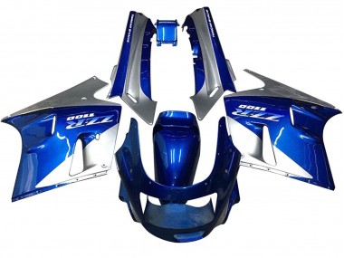 Buy 1990-1992 Blue White Grey Kawasaki ZZR1100 Motorcycle Fairings UK