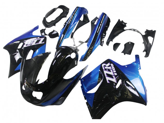 1990-1992 Blue Glossy Black Kawasaki ZZR1100 Motorcycle Fairings UK