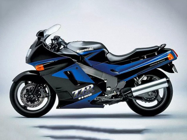 1990-1992 Blue Glossy Black Kawasaki ZZR1100 Motorcycle Fairings UK