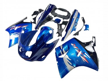 Buy 1993-2003 Blue Silver Black Kawasaki ZZR1100 Motorcycle Fairings UK