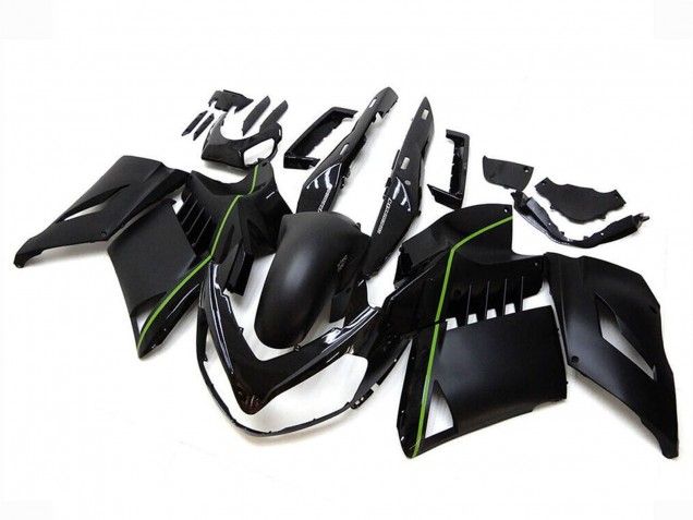 2007-2009 Matter Black Green Lines Kawasaki GTR1400/ZG1400 Motorcycle Fairings UK