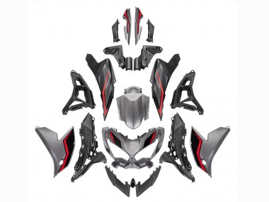 Buy 2022-2025 Grey Red Black Kawasaki Versys 650 Motorcycle Fairings UK