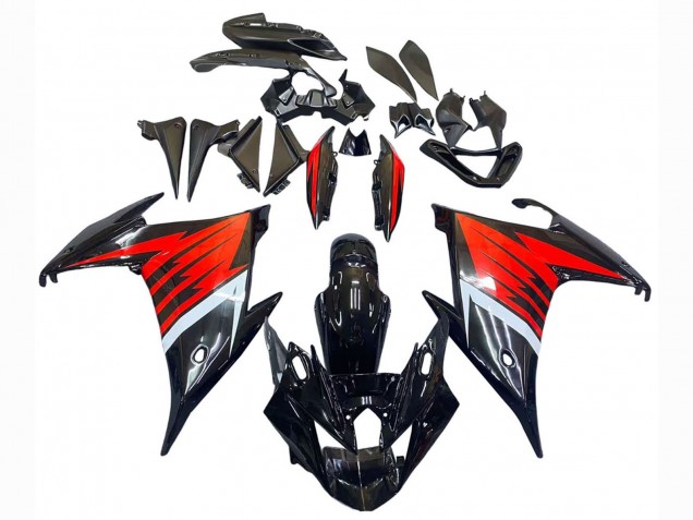 2009-2015 Black Red White Yamaha FZ6R Motorcycle Fairing UK