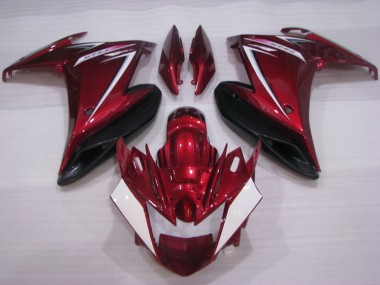 Buy 2009-2015 Red White Black Yamaha FZ6R Motorcycle Fairings UK