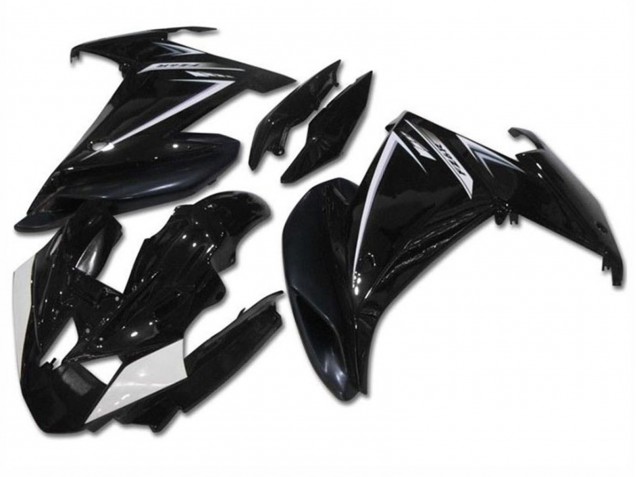 2009-2015 Glossy Black White Yamaha FZ6R Motorcycle Fairings UK