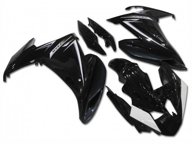 2009-2015 Glossy Black White Yamaha FZ6R Motorcycle Fairings UK