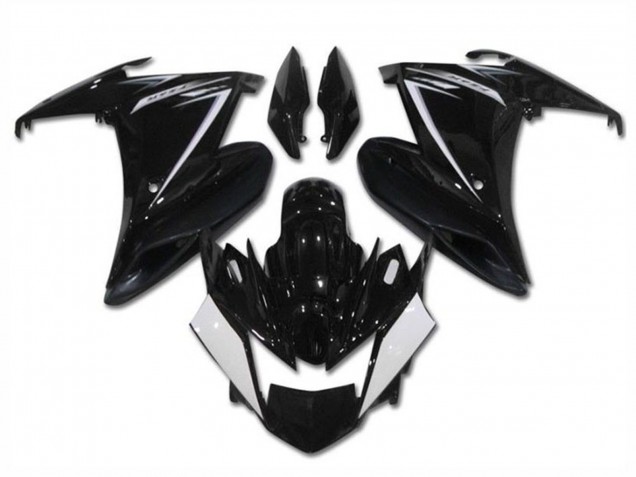 2009-2015 Glossy Black White Yamaha FZ6R Motorcycle Fairings UK