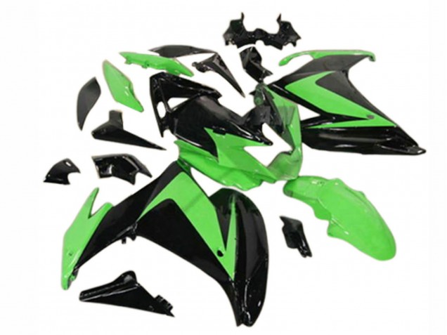 2009-2015 Glossy Black Green Yamaha FZ6R Motorcycle Fairings UK