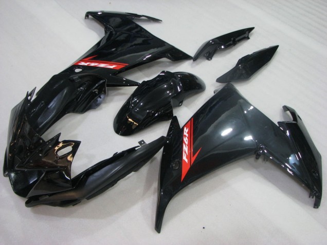 2009-2015 Glossy Black Red Yamaha FZ6R Motorcycle Fairings UK