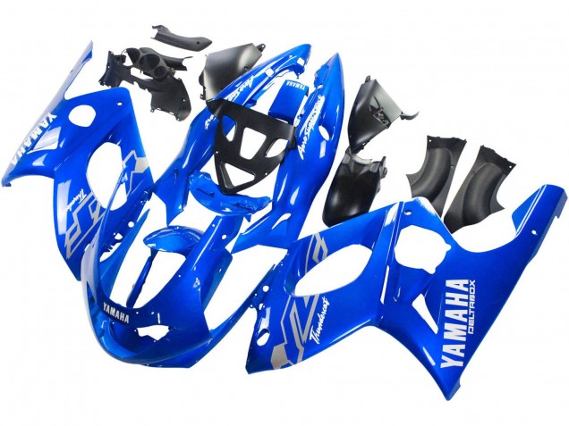 1996-2007 Blue White Silver Yamaha YZF600R Thundercat Motorcycle Fairings UK