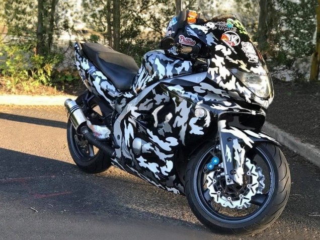 1996-2007 Black White Grey Camouflage Yamaha YZF600R Thundercat Motorcycle Fairings UK