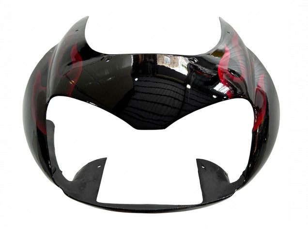 1997-2007 Black with Red Flame Yamaha YZF 1000R Thunderace Motorcycle Fairing Kits UK
