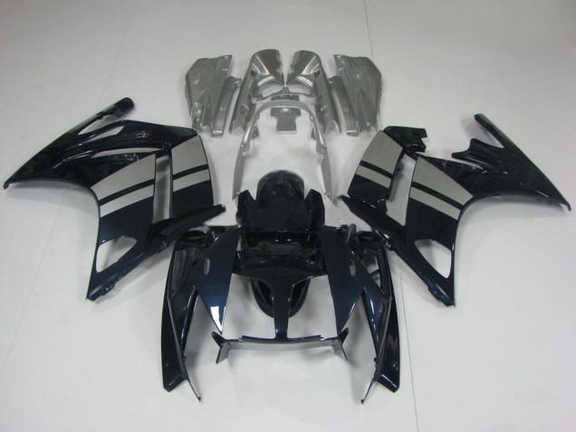 2001-2006 Glossy Black Silver Yamaha FJR1300 Motorcycle Fairings UK
