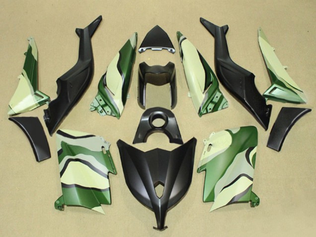 2012-2014 Matte Black Green Light Yellow Yamaha TMAX530 Motorcycle Fairings UK