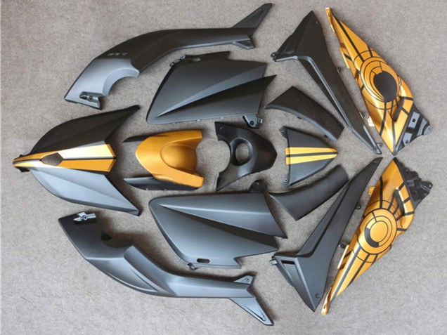 2012-2014 Matte Black Gold Yamaha TMAX530 Motorcycle Fairings UK