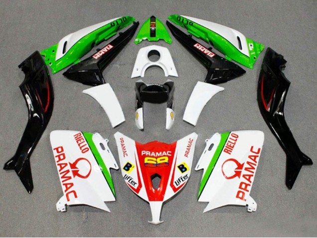 2012-2014 White Red Green Pramac Fiamm Yamaha TMAX530 Motorcycle Fairings UK