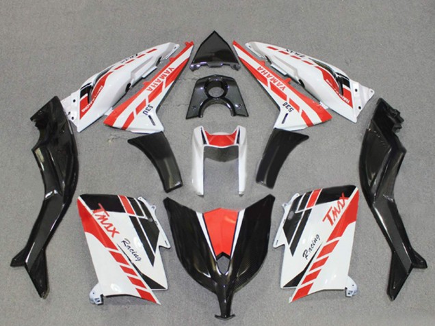 2012-2014 White Red Black Racing Yamaha TMAX530 Motorcycle Fairings UK