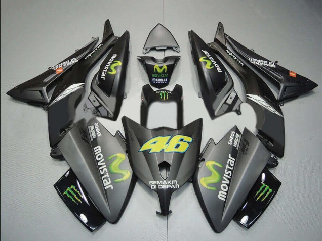 2012-2014 Matte Black MoviStar ENEOS Yamalube Monster 46 Yamaha TMAX530 Motorcycle Fairings UK