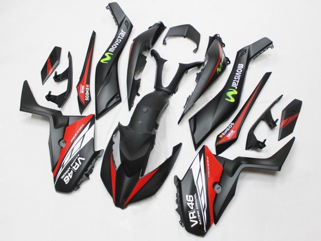 2017-2021 Matte Black Red MoviStar ENEOS 46 Yamaha XMAX300 Motorcycle Fairings UK
