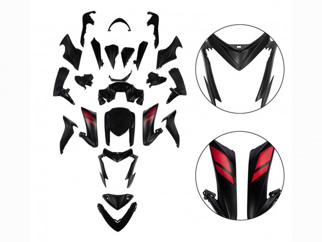 2015-2020 Black with Red Suzuki GSX-S 1000 Motorcycle Fairings UK