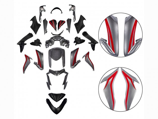 2015-2020 Red Silver Suzuki GSX-S 1000 Motorcycle Fairings UK