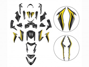 Buy 2015-2020 Black Yellow Suzuki GSX-S 1000 Motorcycle Fairings UK