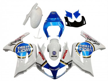 Buy 2003-2013 White Blue Lucky Strike Motul Suzuki SV650 Motorcycle Fairings UK