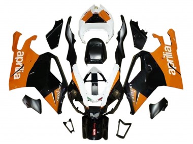 Buy 2003-2006 Black Orange White Aprilia RSV1000 Motorcycle Fairings UK