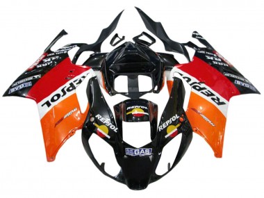 Buy 2003-2006 Orange White Red Black Repsol Aprilia RSV1000 Motorcycle Fairings UK