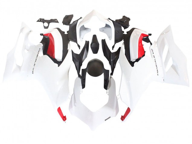 2020-2024 White Red Matte Black Ducati Panigale V2 Motorcycle Fairings UK