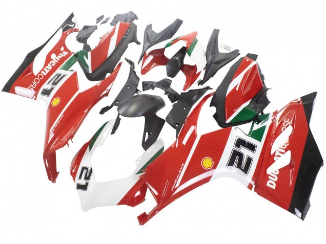 2020-2024 White Red Green Matte Black Corse 21 Ducati Panigale V2 Motorcycle Fairings UK