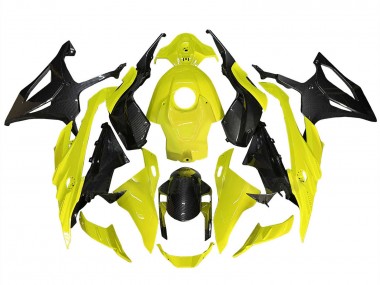 Buy 2023-2024 Yellow Black Carbon Fiber BMW S1000RR Motorcycle Fairings UK