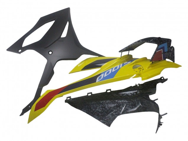 2023-2024 Yellow Carbon Fiber BMW S1000RR Motorcycle Fairings UK