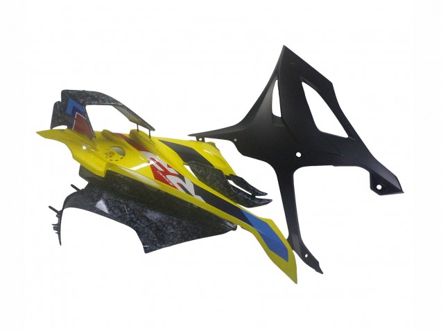 2023-2024 Yellow Carbon Fiber BMW S1000RR Motorcycle Fairings UK