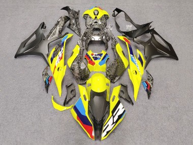 Buy 2023-2024 Yellow Carbon Fiber BMW S1000RR Motorcycle Fairings UK