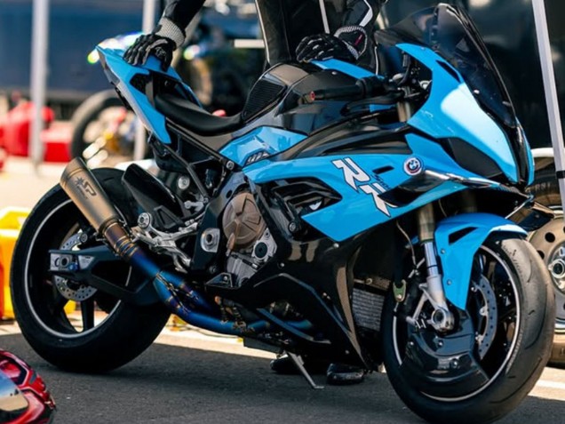 2019-2022 Blue Black Carbon Fiber BMW S1000RR Motorcycle Fairings UK